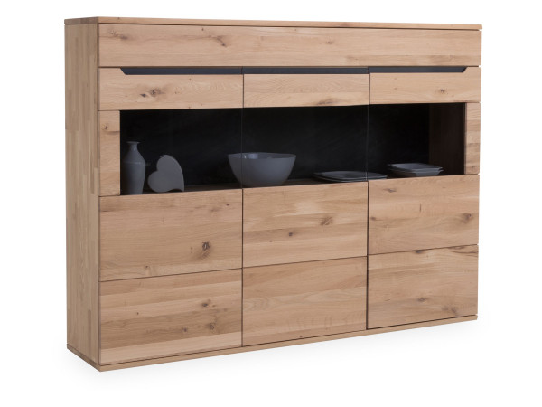 Highboard AMENO in Wildeiche aus Massivholz