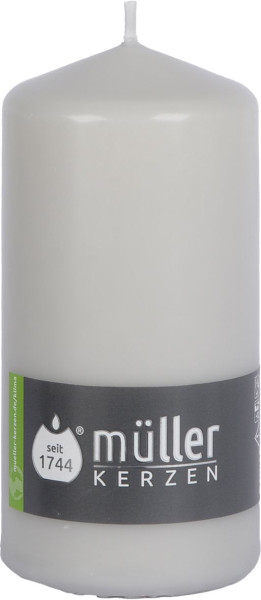 Stumpenkerze STONE in stone aus Wachs