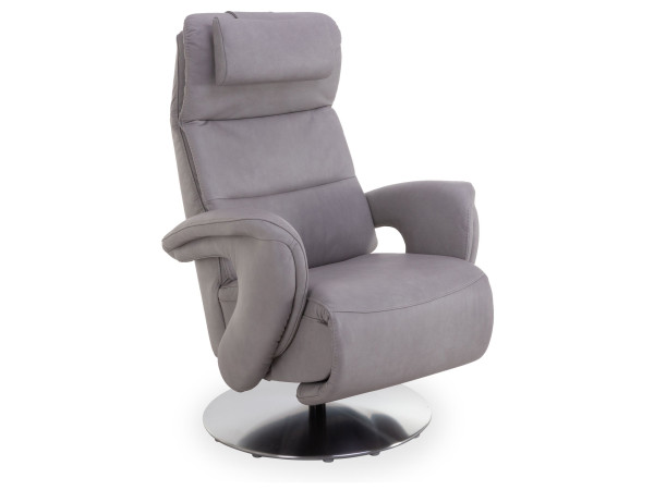 Relaxsessel MONDO CASIO RELAX in alu aus Leder