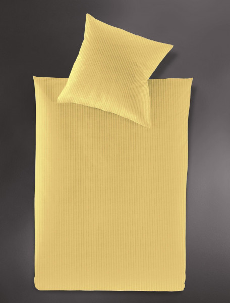 Bettwäsche LUMEN Jersey in Honig aus Baumwolle