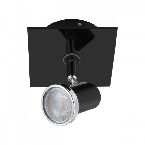 Wandspot TAMARA 1 in schwarz aus Glas