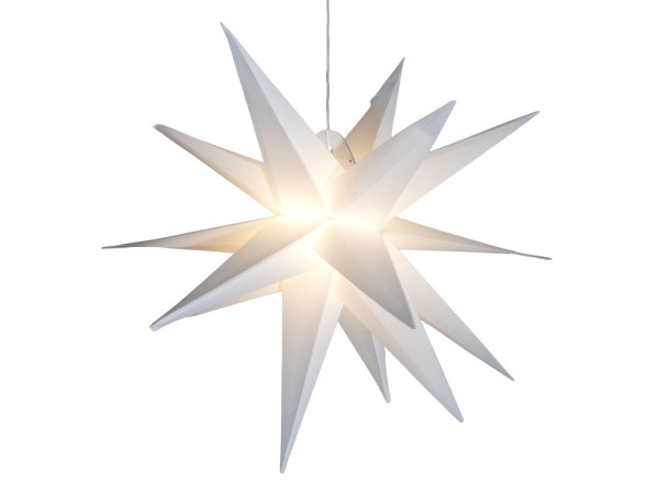 Weihnachtsstern STAR LED 3D in weiß aus Kunststoff