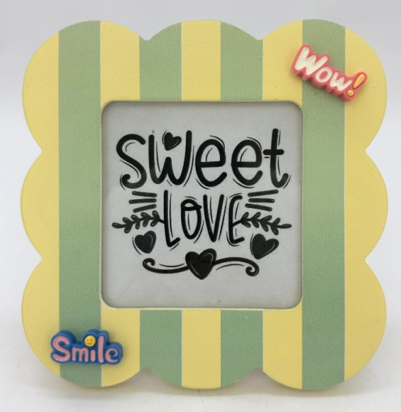 Fotorahmen STRIPES in mehrfarbig aus Materialmix