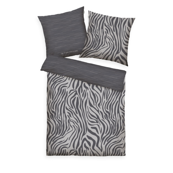 Bettwäsche TOM TAILOR Satin in grau aus Baumwolle