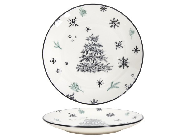 Dessertteller SNOWFLAKE in mehrfarbig aus Porzellan
