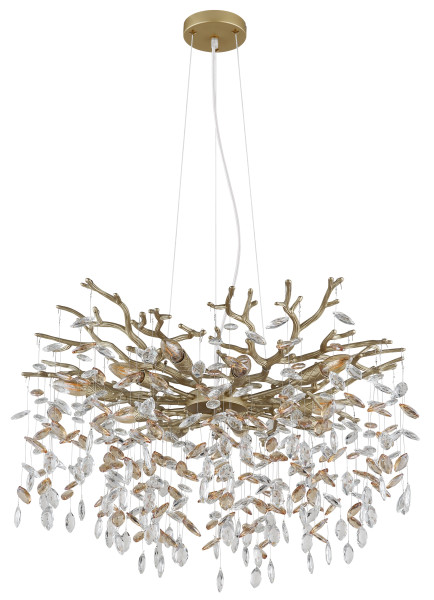 Kronleuchter QUEENA in goldfarben aus Metall