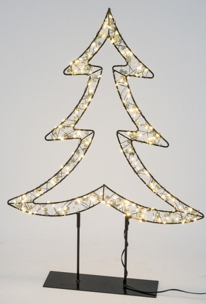 Weihnachtsbaum LED auf Ständer in schwarz aus Metall