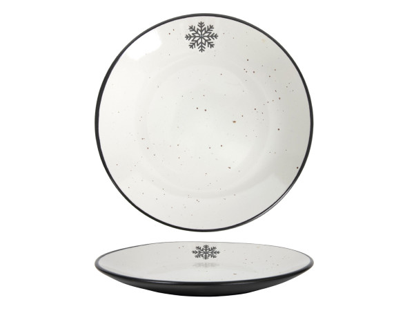 Dessertteller SNOWFLAKE in mehrfarbig aus Porzellan