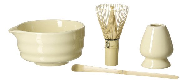 Matcha-Set ZEN creme in creme aus Steingut