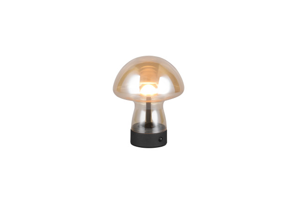 Tischleuchte DOOLEY amber in amber aus Glas