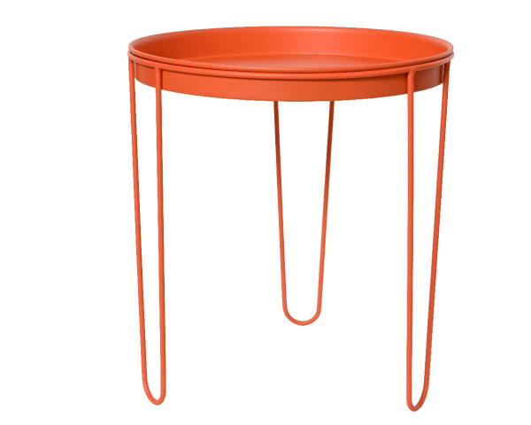 Beistelltisch in orange aus Eisen
