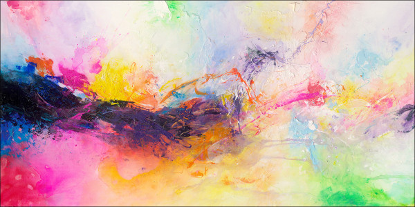 Originalbild COLOR EXPLOSION in mehrfarbig aus Holz