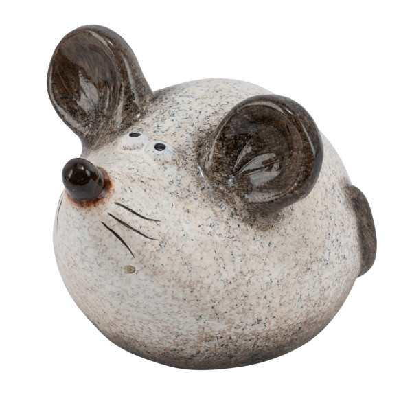 Figur MAUS in creme aus Keramik