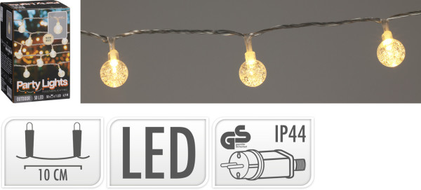 Lichterkette LED VIVA in mehrfarbig aus Materialmix