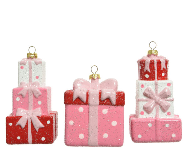 Christbaumschmuck Hänger PARCEL in transparent aus Kunststoff