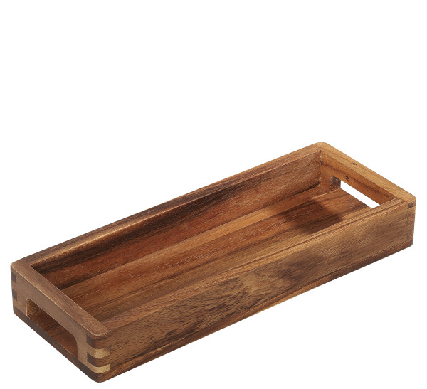 Tablett ZASSENHAUS in braun aus Holz
