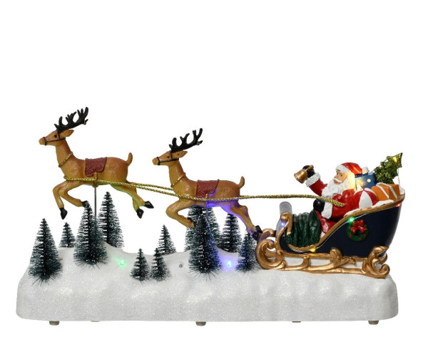 Dekoobjekt LED REINDEER in mehrfarbig aus Materialmix