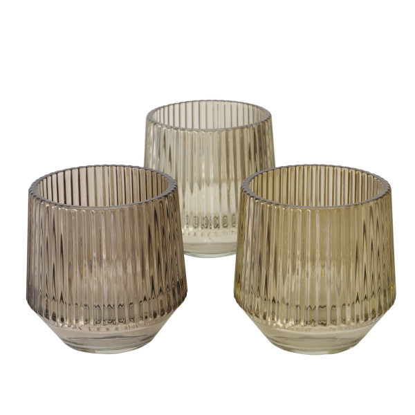 Windlicht TIAGO in mehrfarbig aus Glas