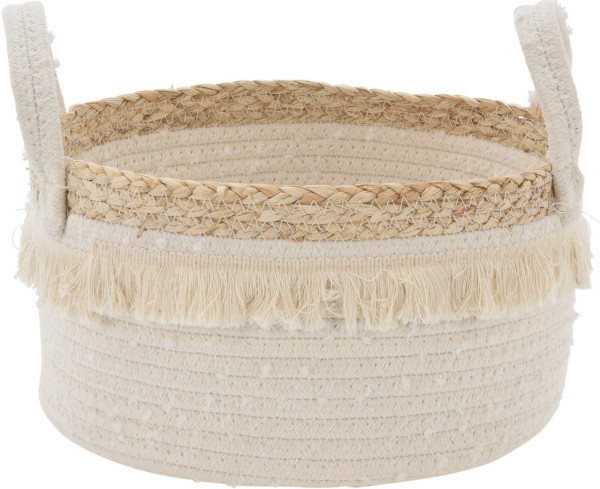 Korb PAULINE in beige aus Baumwolle