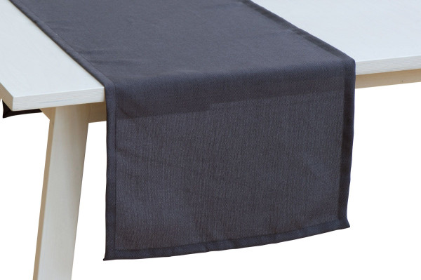 Tischläufer PANAMA anthrazit in anthrazit aus Polyester