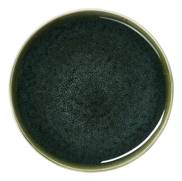 Dessertteller SKOG in beige/grün aus Steingut
