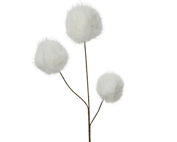 Kunstblume ALIA weiss in weiß aus Materialmix