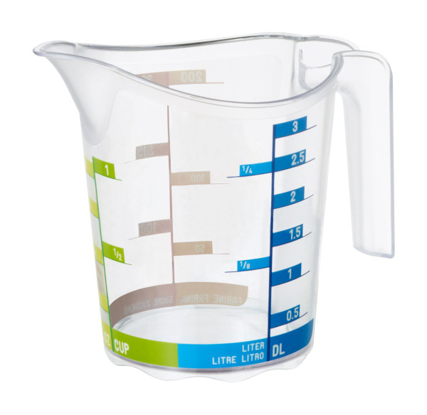 Messbecher DOMINO in transparent aus Kunststoff