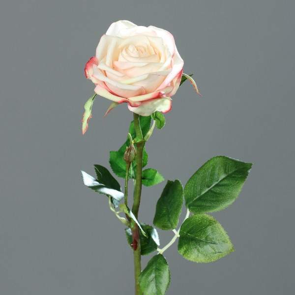 Kunstblume Rose in apricot aus Kunststoff