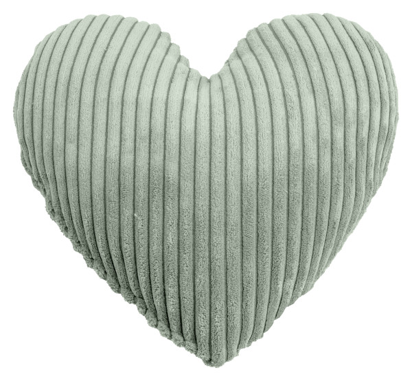 Kissen SHARA HERZ salbei in Salbei aus Polyester