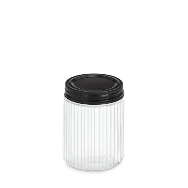 Vorratsglas RIFFLE 300 ml in transparent aus Materialmix