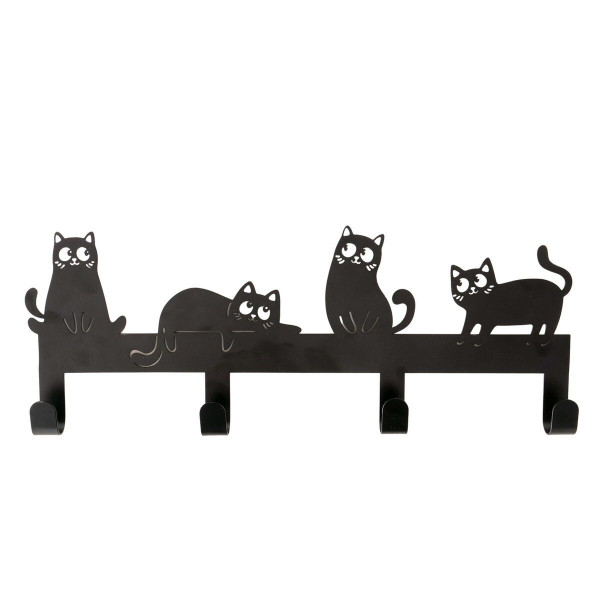 Garderobe MOLLIE in schwarz aus Eisen