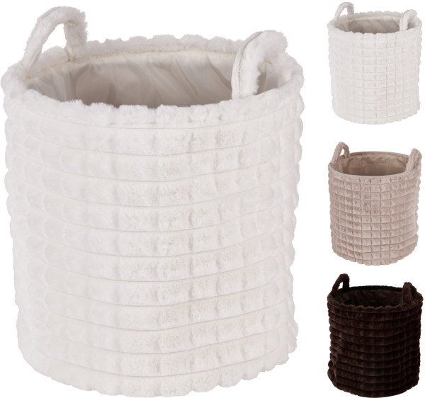 Korb PLÜSCH aus Polyester