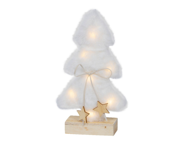 Dekoobjekt LED TREE weiss in weiß aus Materialmix