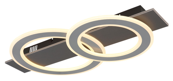 Deckenleuchte LED GIRO in schwarz aus Materialmix