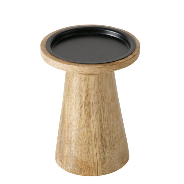 Kerzenleuchter MERLA in braun aus Mango