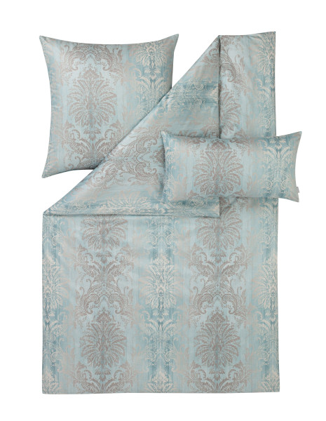 Bettwäsche Mako-Jersey in blau aus Baumwolle