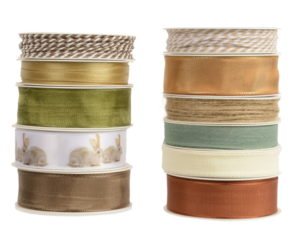 Geschenkband in mehrfarbig aus Polyester