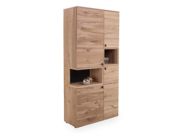 Vitrine VENJAKOB ANDIAMO 3.0 in Steingrau aus Lack