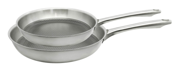 Pfannen-Set in silber aus Edelstahl