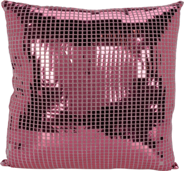 Kissen MIRROR in pink aus Polyester