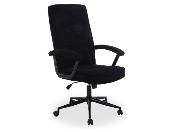 Chefsessel LEXA in schwarz aus Stoff