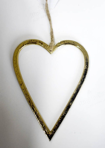 Hänger HERZ in goldfarben aus Aluminium