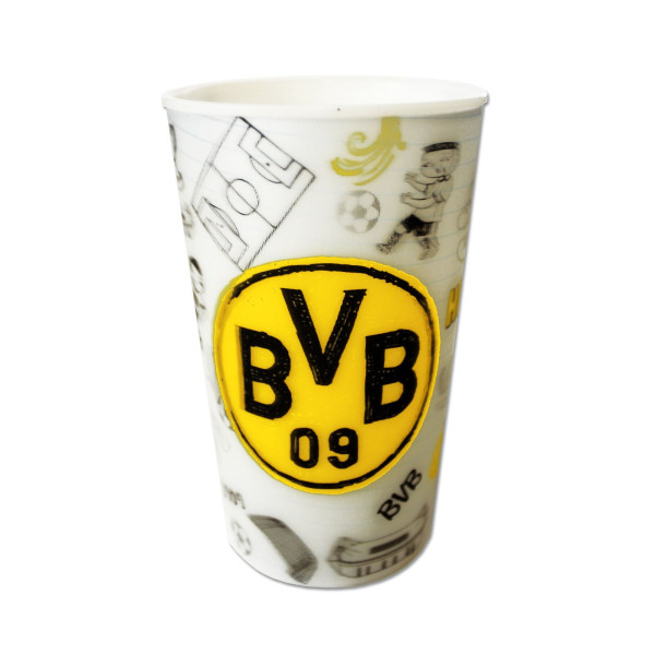 Becher BVB in mehrfarbig aus Kunststoff