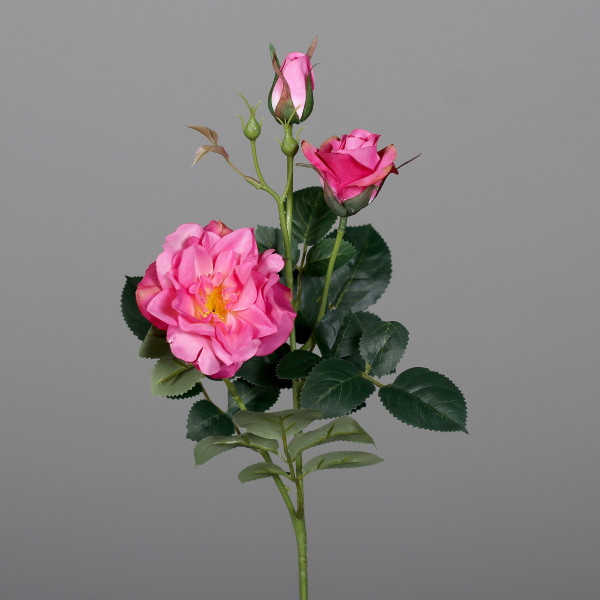 Kunstblume Rosenzweig in pink aus Kunststoff