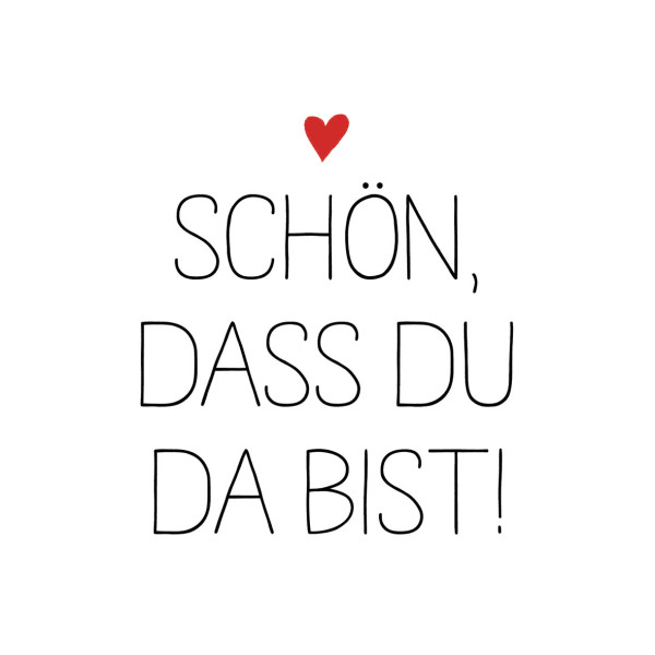 Servietten SCHÖN DASS DU DA in rot aus Papier