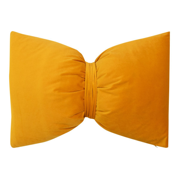 Kissen SCHLEIFE in Honig aus Polyester