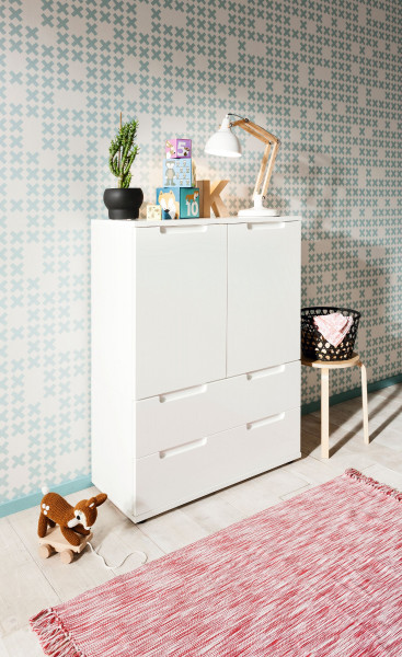 Highboard self NELLI in weiß aus Dekor