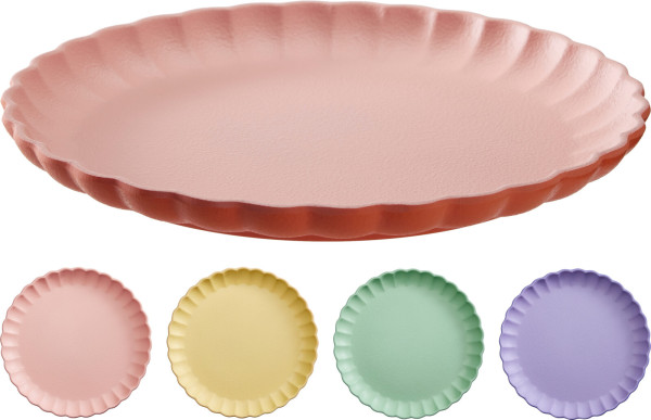 Dessertteller MALAGA in mehrfarbig aus Glas