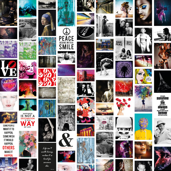 Acrylglasbild COLLAGE in mehrfarbig