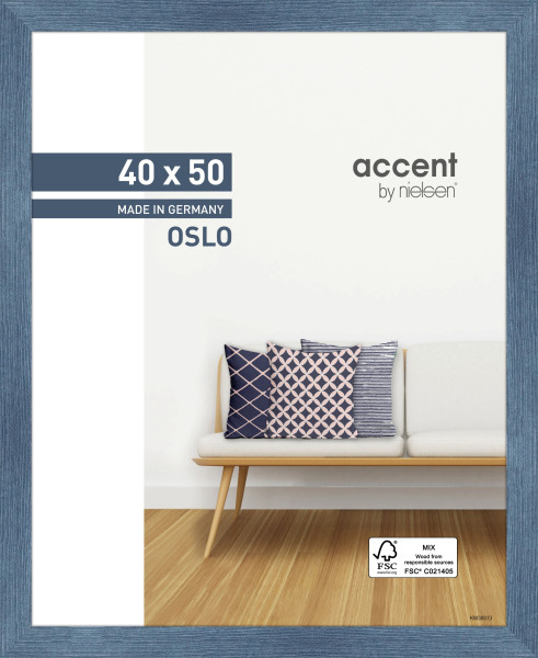 Bilderrahmen OSLO in blau aus Holz